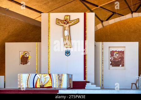 External altar of the Sanctuary of Saint Pio of Pietrelcina, San Giovanni Rotondo, Italy Stock Photo