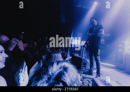 Copenhagen, Denmark. 03rd, November 2023. The American heavy metal band Prong performs a live concert at Pumpehuset in Copenhagen. Here vocalist and guitarist Tommy Victor is seen live on stage. (Photo credit: Gonzales Photo - Mathias Kristensen). Stock Photo