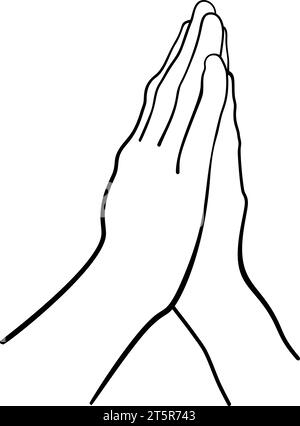 Praying hands. Suitable for different designs. Vector Illustration ...