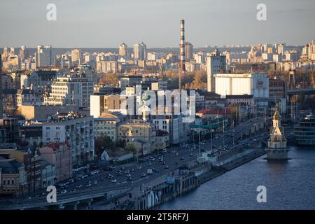 Kyiv, Ukraine. 05th Nov, 2023. View of central Kyiv at sunset. Credit: SOPA Images Limited/Alamy Live News Stock Photo