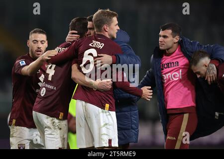 Torino Fc players celebrate the victory after the Serie A football match  between Torino FC and AS Roma at Olympic Grande Torino Stadium on April 18,  2 Stock Photo - Alamy