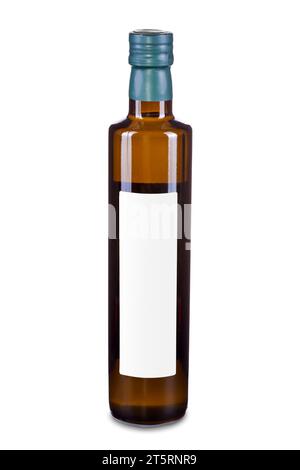 The Olive oil bottle with blank label isolated on white background ...