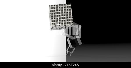 cube stacked rendering, computer generated images Stock Photo