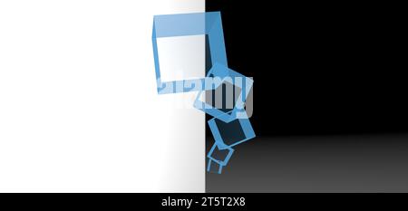 cube stacked rendering, computer generated images Stock Photo