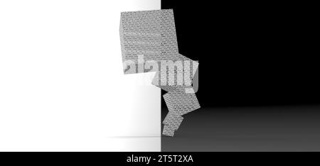 cube stacked rendering, computer generated images Stock Photo