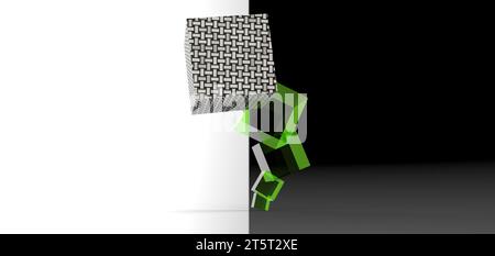 cube stacked rendering, computer generated images Stock Photo