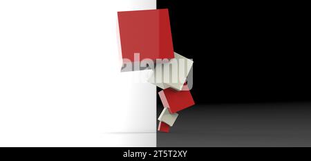 cube stacked rendering, computer generated images Stock Photo