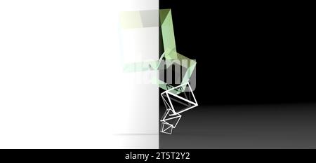 cube stacked rendering, computer generated images Stock Photo