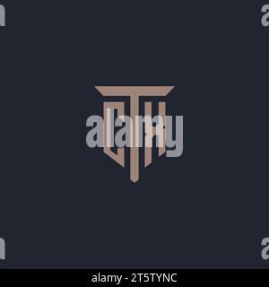 CX initial logo monogram with pillar icon design vector Stock Vector
