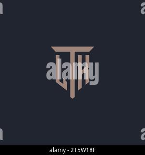 LK initial logo monogram with pillar icon design vector Stock Vector