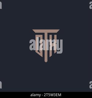 QX initial logo monogram with pillar icon design vector Stock Vector