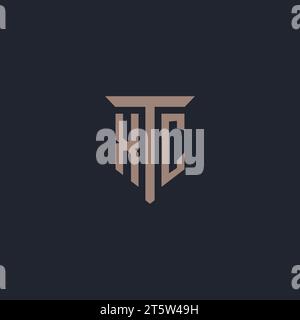 XC initial logo monogram with pillar icon design vector Stock Vector