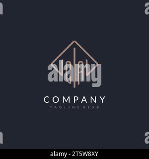 CA initial logo with curved rectangle style design ideas Stock Vector