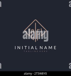 CF initial logo with curved rectangle style design ideas Stock Vector