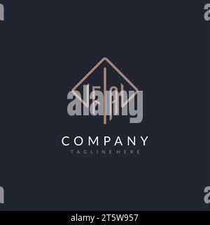 FA initial logo with curved rectangle style design ideas Stock Vector