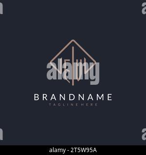 EV initial logo with curved rectangle style design ideas Stock Vector