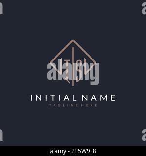 IS initial logo with curved rectangle style design ideas Stock Vector