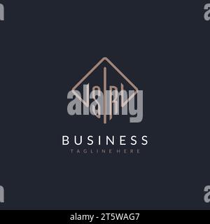SR initial logo with curved rectangle style design ideas Stock Vector