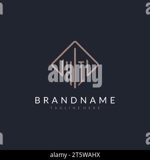 XI initial logo with curved rectangle style design ideas Stock Vector