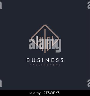 WE initial logo with curved rectangle style design ideas Stock Vector