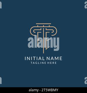 FE initial monogram with pillar shape logo design inspiration Stock ...