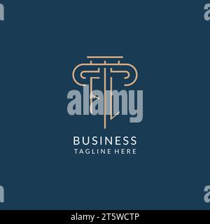 FL logo initial pillar design with luxury modern style best design for ...