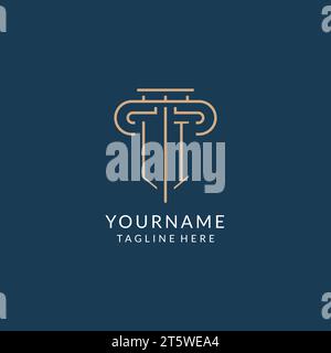 LI logo initial pillar design with luxury modern style best design for ...