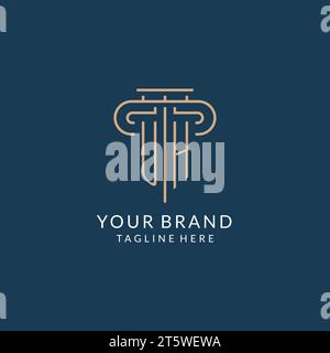 UH logo initial pillar design with luxury modern style best design for ...