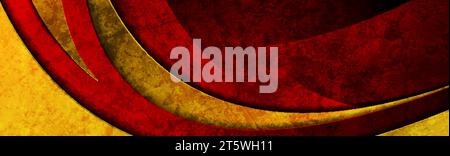 Dark red and golden waves grunge abstract corporate background. Vector banner design Stock Vector