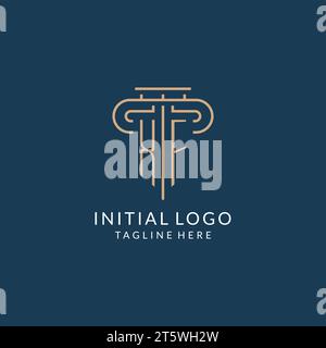 XF logo initial pillar design with luxury modern style best design for ...