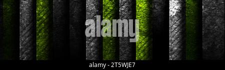 Black and green abstract tech geometric grunge background with concrete texture. Technology vector banner design Stock Vector