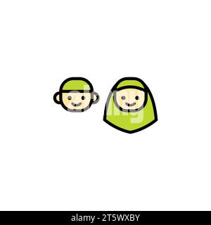 Muslim cartoon icon vector Stock Vector