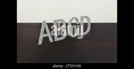 3D font 'ABCD' in white background, computer generated images Stock Photo