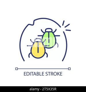 2D simple thin line action thresholds icon Stock Vector