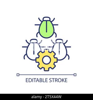 2D simple thin line control icon Stock Vector