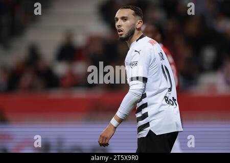 Nice, France. 5th Nov, 2023. Amine Gouiri of Stade Rennais FC during the Ligue 1 match at Allianz Riviera Stadium, Nice. Picture credit should read: Jonathan Moscrop/Sportimage Credit: Sportimage Ltd/Alamy Live News Stock Photo