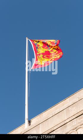 First House flag of the House of Lancaster, Duchy of Lancaster, Lancaster Place, London, WC2, England, U.K. Stock Photo