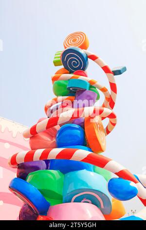 Colorful candy sculpture Stock Photo
