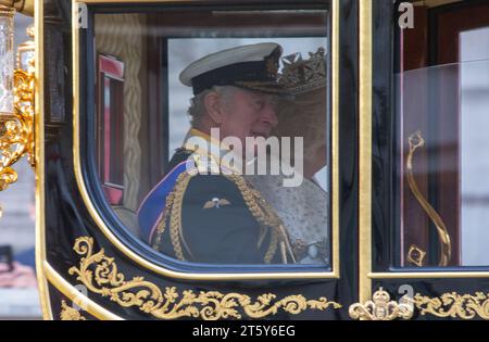 London, England, UK. 7th Nov, 2023. King CHARLES III is seen on his way back to Buckingham Palace after the state opening of British Parliament. (Credit Image: © Tayfun Salci/ZUMA Press Wire) EDITORIAL USAGE ONLY! Not for Commercial USAGE! Credit: ZUMA Press, Inc./Alamy Live News Stock Photo