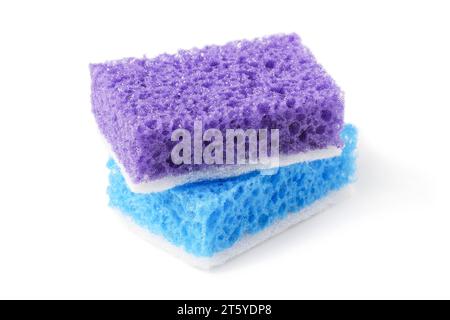 Dishwashing sponges isolated on white background Stock Photo