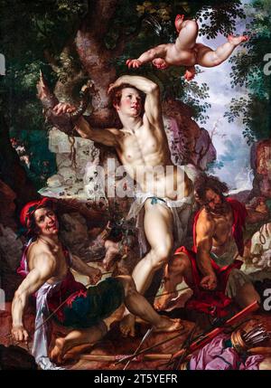 Joachim Wtewael, The Martyrdom of Saint Sebastian, painting in oil on canvas, 1600 Stock Photo