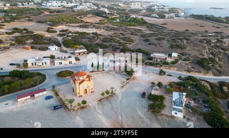 Aerial view of Agios Georgios (St Georges), Akamas, Paphos region, Cyprus Stock Photo