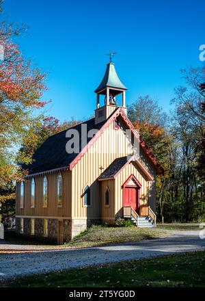 St James Episcopal church that served the residents of Eckley Miners Village. Stock Photo