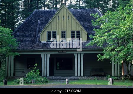 Historic Hodgson-Lindberg Training Center (built by Civilian Conservation Corp, CCC), Gifford Pinchot National Forest, Washington Stock Photo