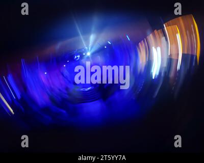 Defocused concert lighting background. Blur background abstract festival. Stock Photo