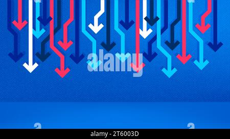 Sale background. Price drop, huge discounts banner. Special offer design. Banner with down arrows. Clearance sale. Vector Stock Vector