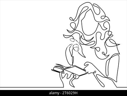 Girls reading and writing book illustration Stock Vector Image & Art - Alamy