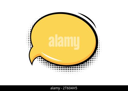 oval comic speech bubbles in pop art style Stock Vector