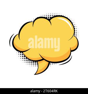 Empty retro comic cloud speech bubbles in pop art style Stock Vector