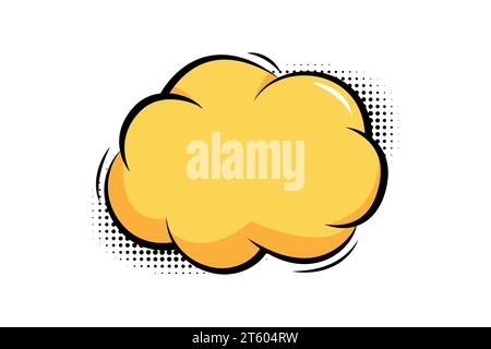 Empty retro comic cloud speech bubbles in pop art style Stock Vector